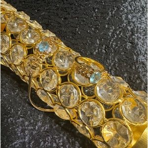 Golden AQUAMARINE bracelet and matching ring.